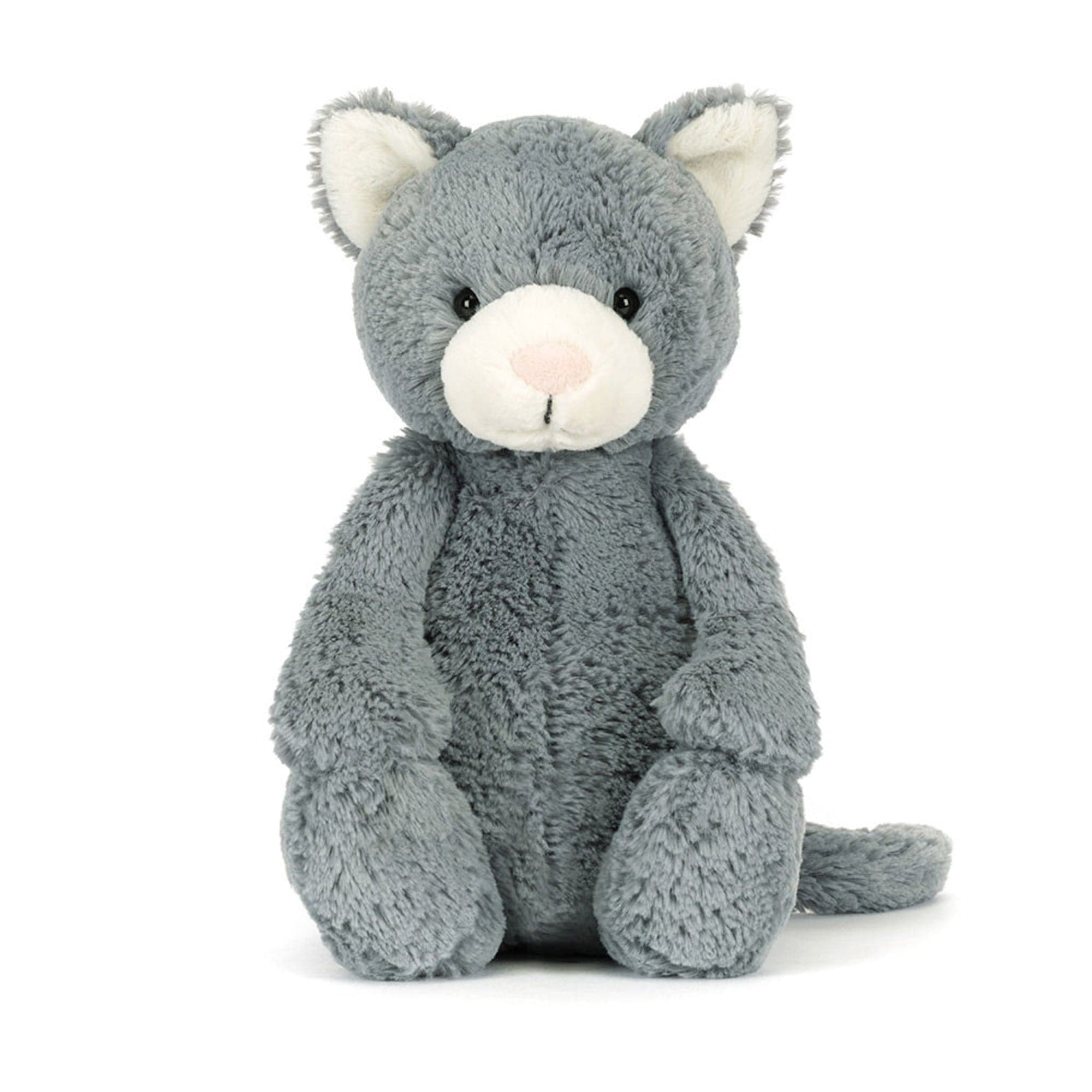 Bashful Gray Kitten Plush Toy