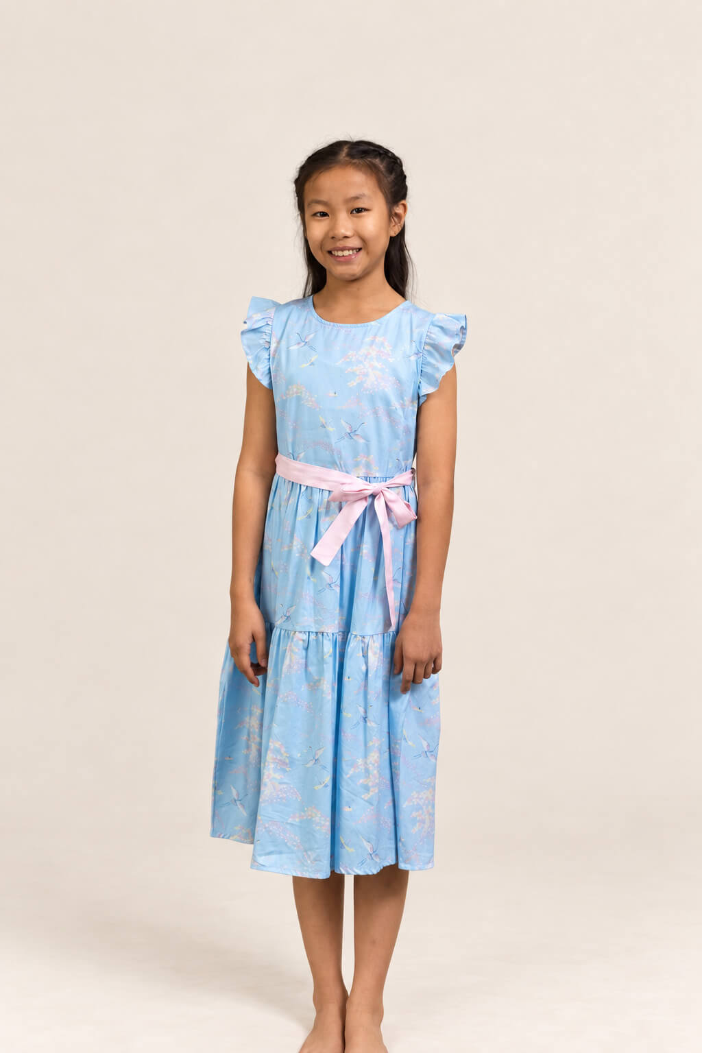 Blair Dress - Blue Cranes