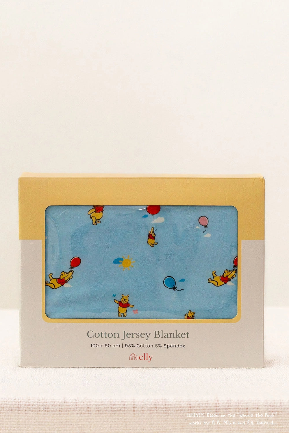 Jersey Blanket - Blue Balloon Pooh