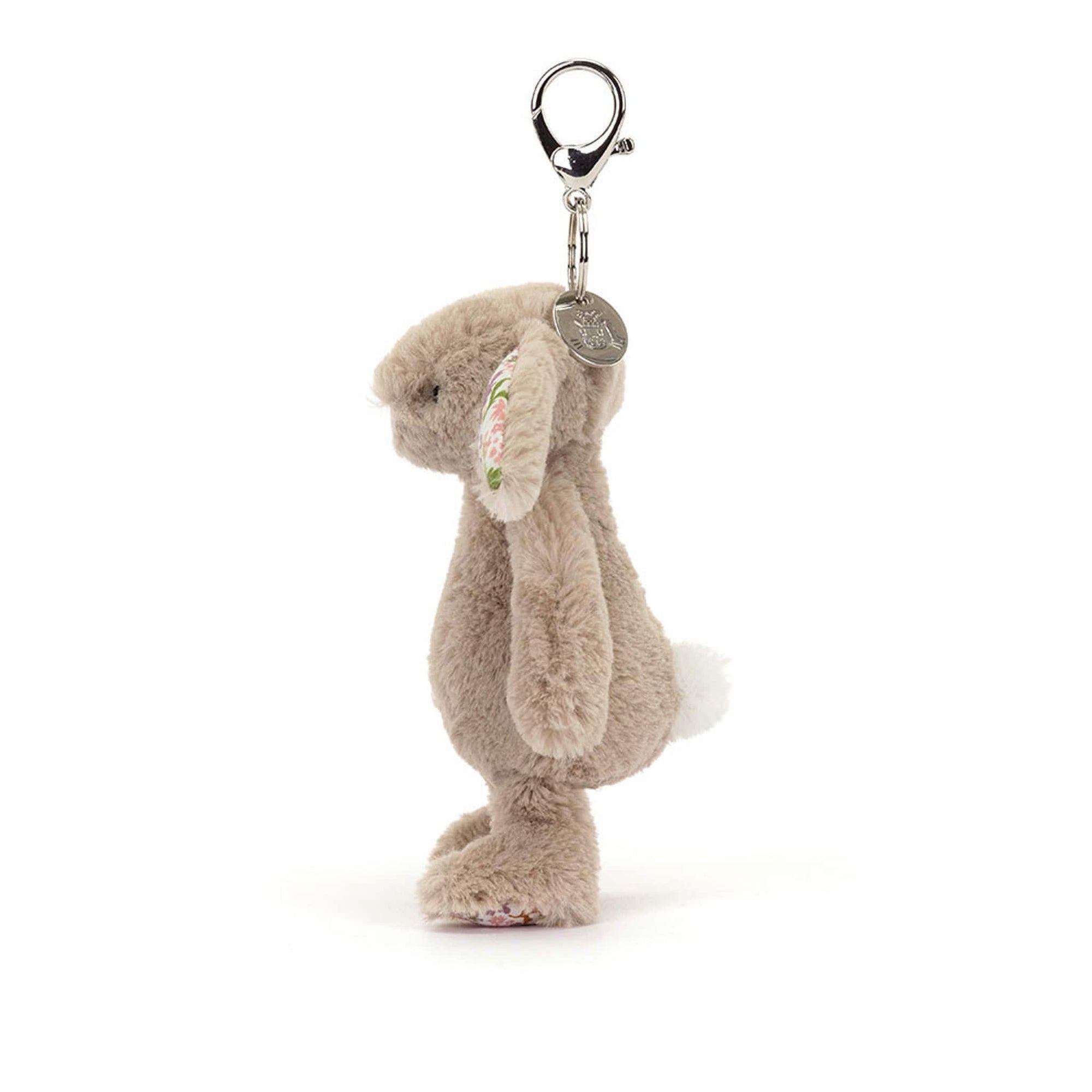 Beige bunny petal bag charm