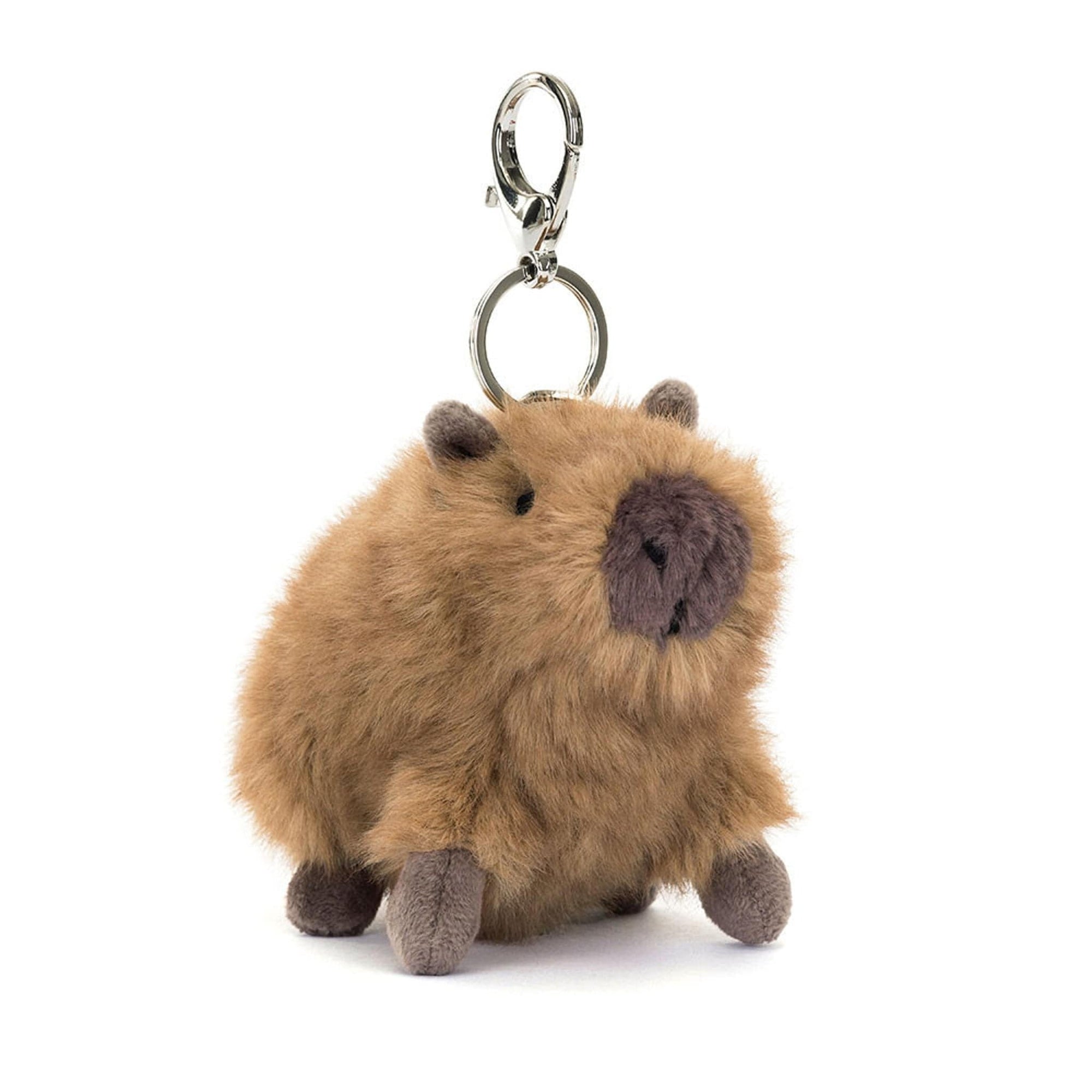 Clyde Capybara Bag Charm - Plush Stuffed Animal Keyring