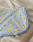Jersey Blanket - Blue Trains Pooh
