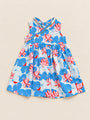 Flare Cheongsam - Blue Lotus