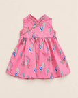 Flare Cheongsam - Pink Floral Lanterns