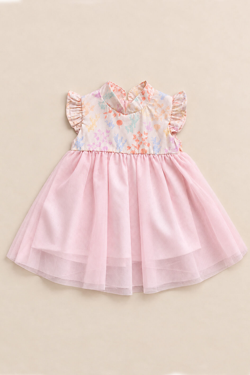 Flora Dress - Pink Floral Bamboo