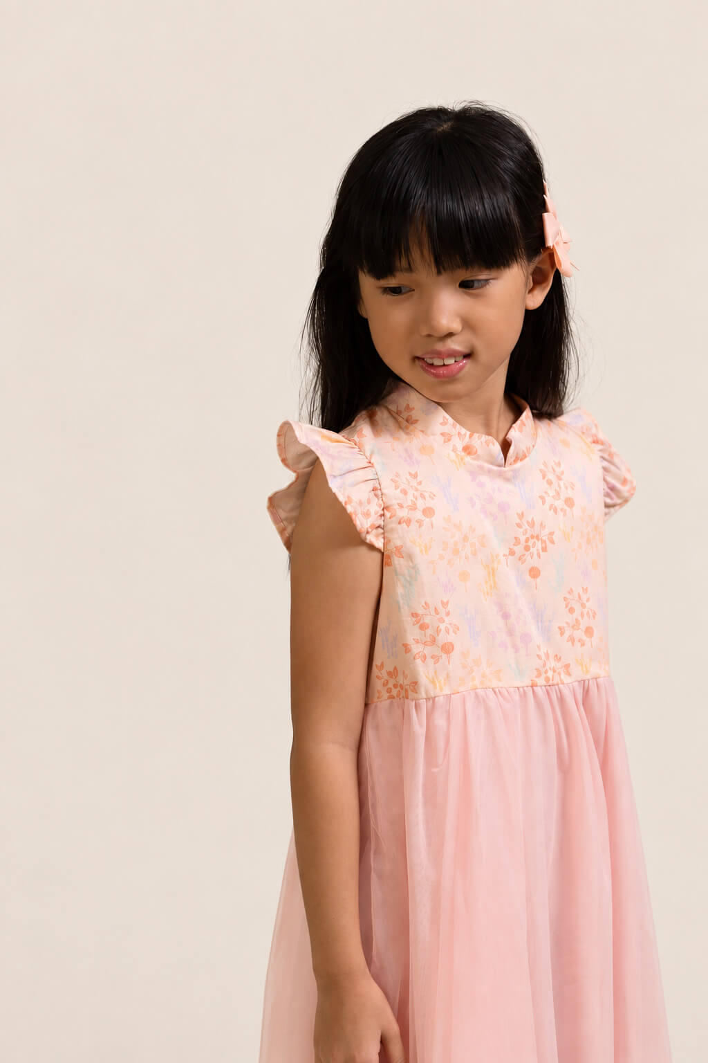 Flora Dress - Pink Floral Bamboo
