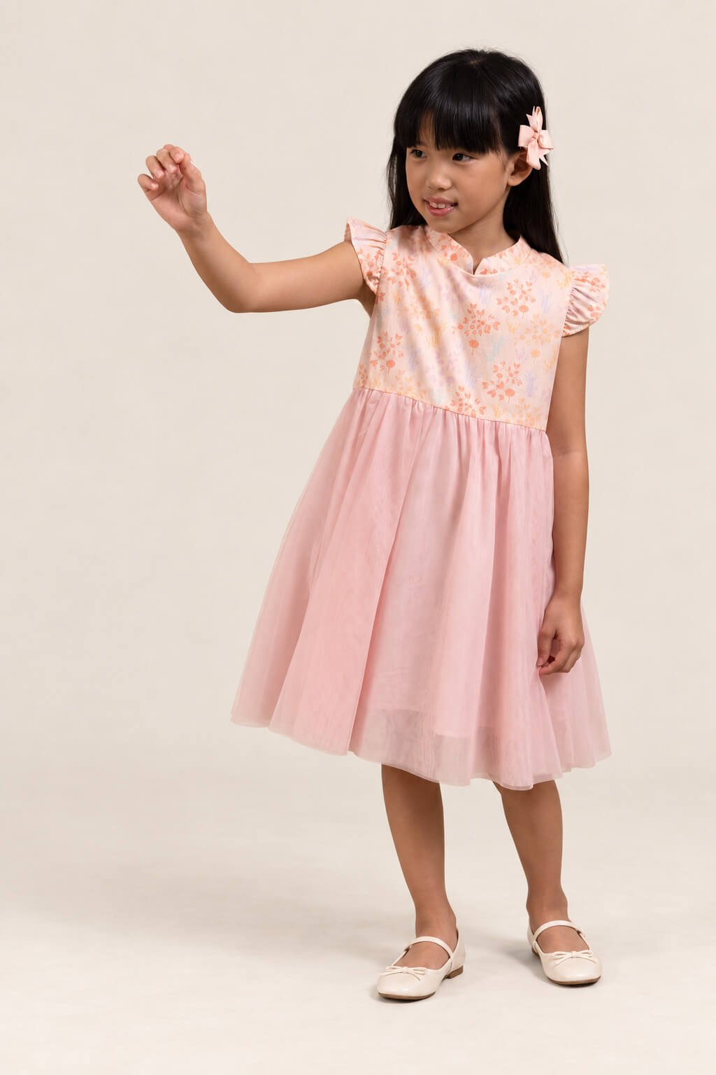 Flora Dress - Pink Floral Bamboo