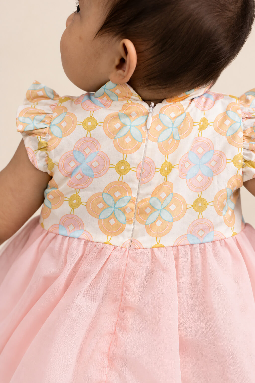 Flora Dress - Cream Lucky Coins
