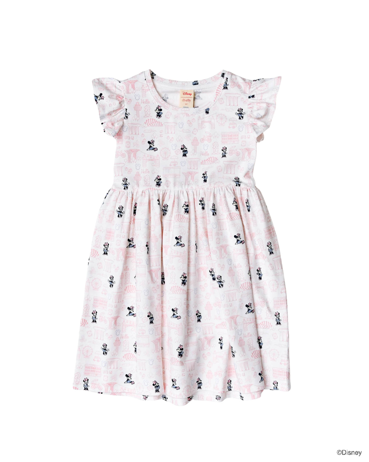 Flutter Dress - Pink Hello Minnie