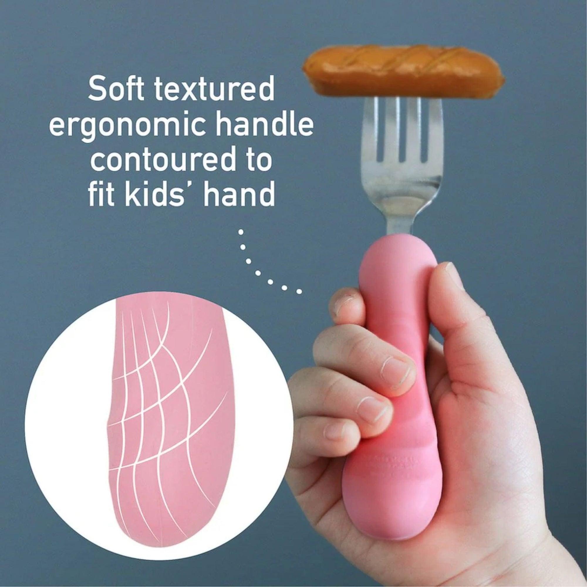 Marcus &amp; Marcus Easy Grip Fork &amp; Spoon Set - Pebble
