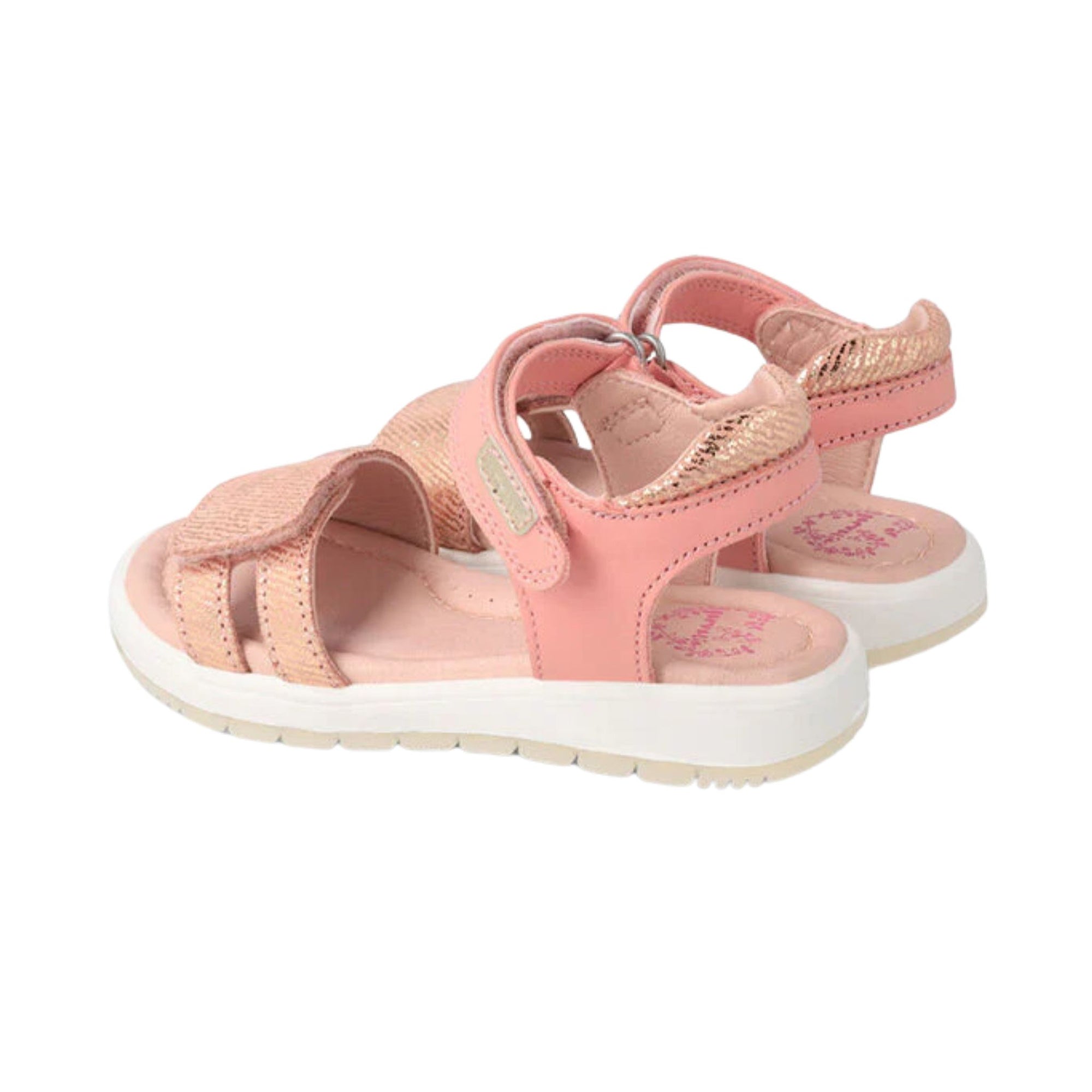 Garvalin Metallic Salmon Stripes Sandals