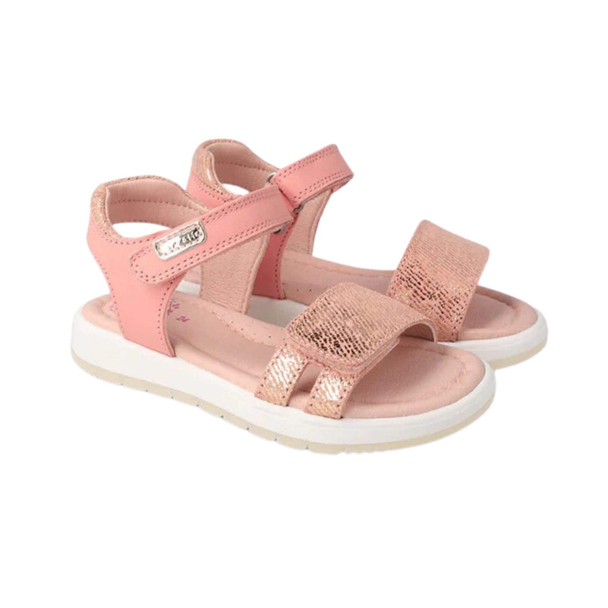 Garvalin Metallic Salmon Stripes Sandals