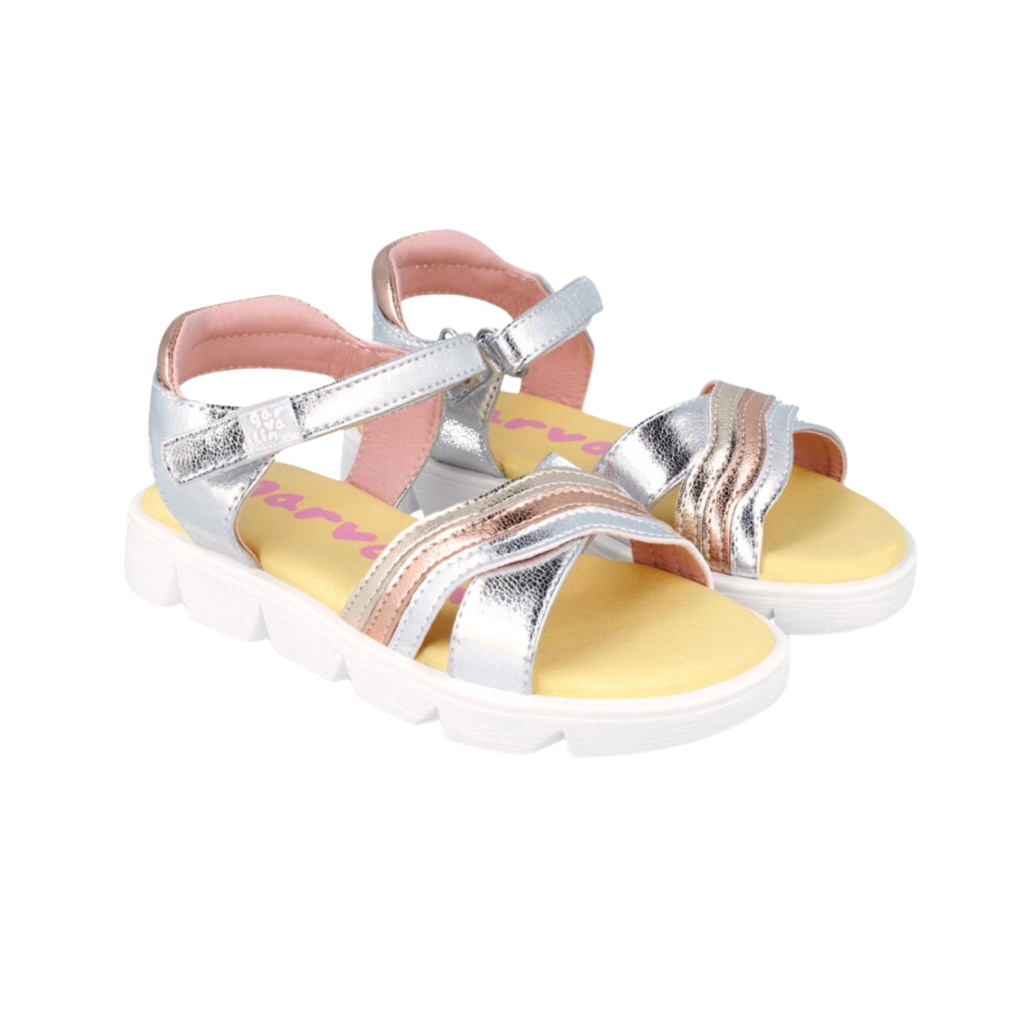 Garvalin Metallic Trio Sandals