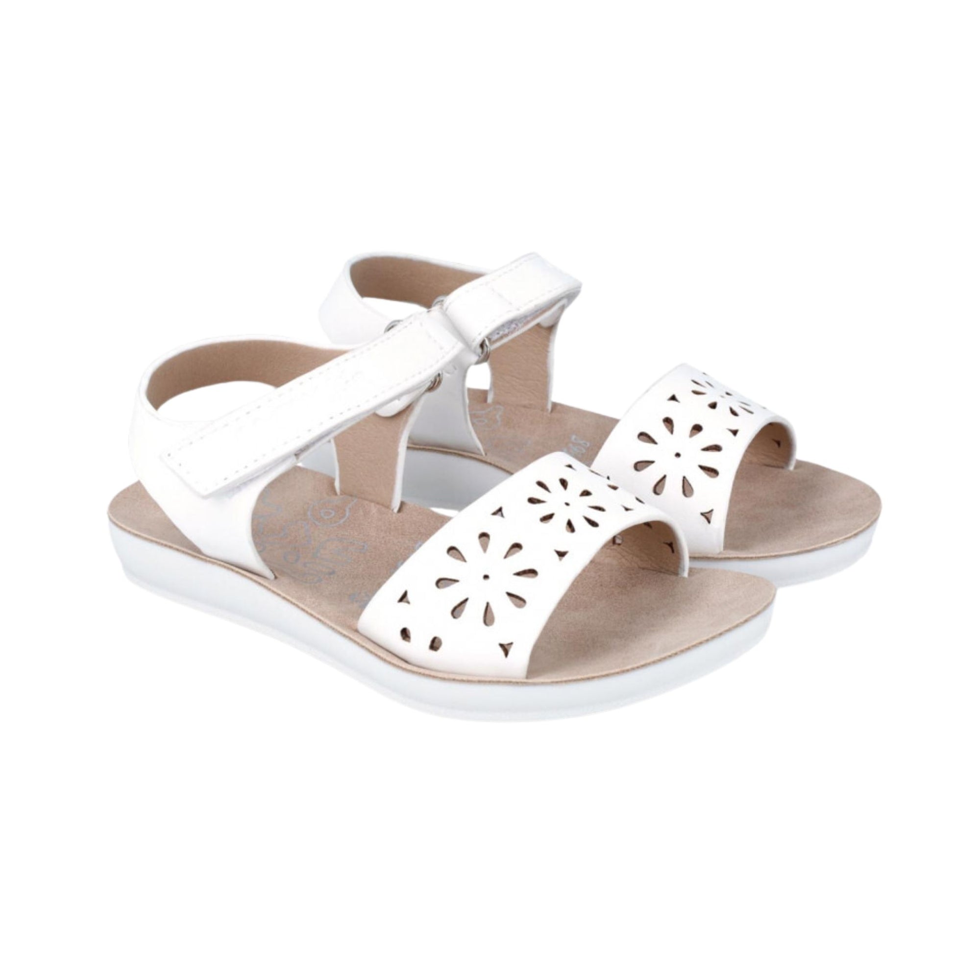 Garvalin White Lattice Sandals