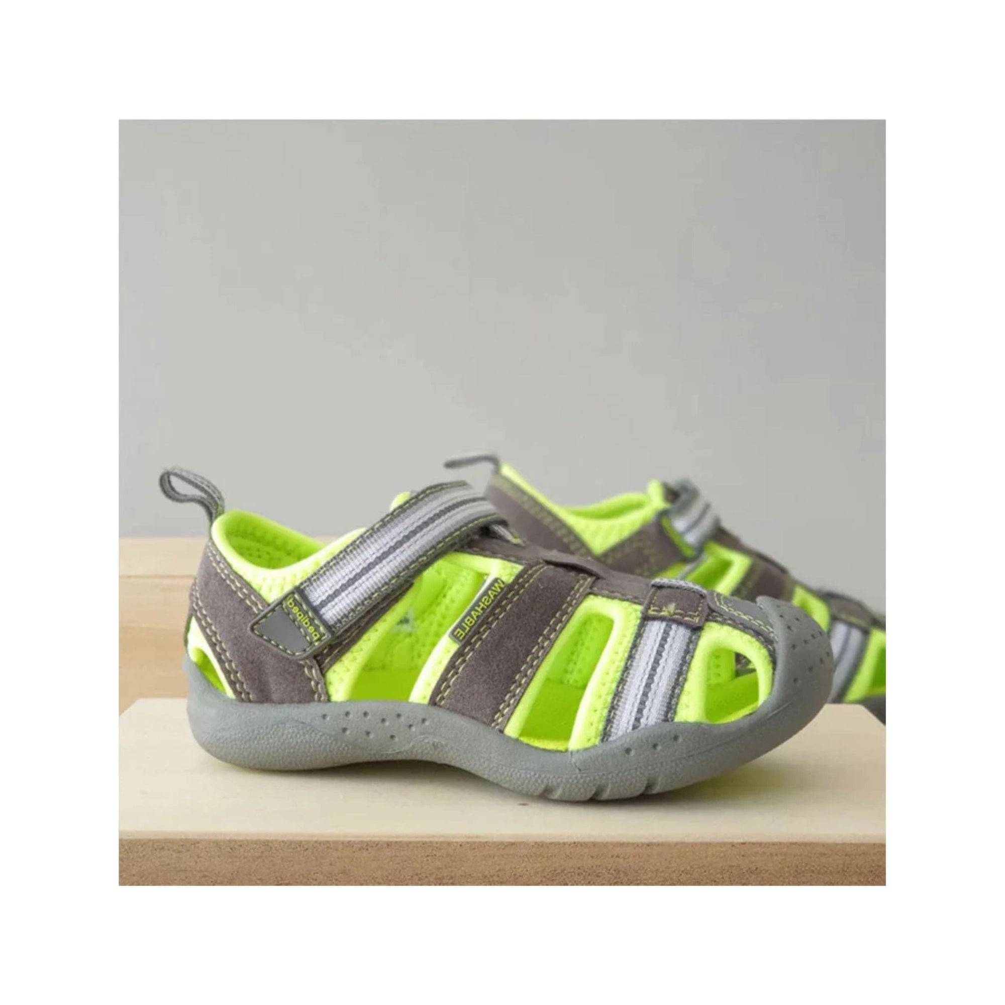 Pediped Flex Sahara Grey Lime Adventure Sandals