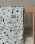 Jersey Blanket - Blue Road Trip Mickey cot