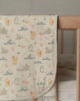 Jersey Blanket - Picnic with Pooh fold over cot