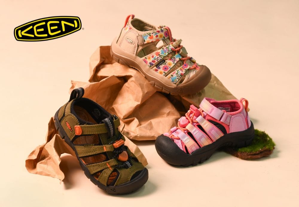 Keen sandals on display