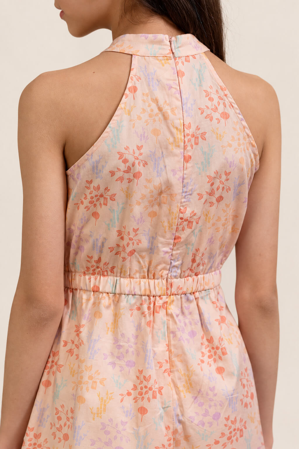 Kodi Jumpsuit - Pink Floral Bamboo back