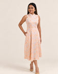 Ladies Alexis Cheongsam - Pink Floral Bamboo