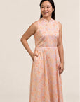 Ladies Alexis Cheongsam - Pink Floral Bamboo