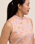 Ladies Alexis Cheongsam - Pink Floral Bamboo