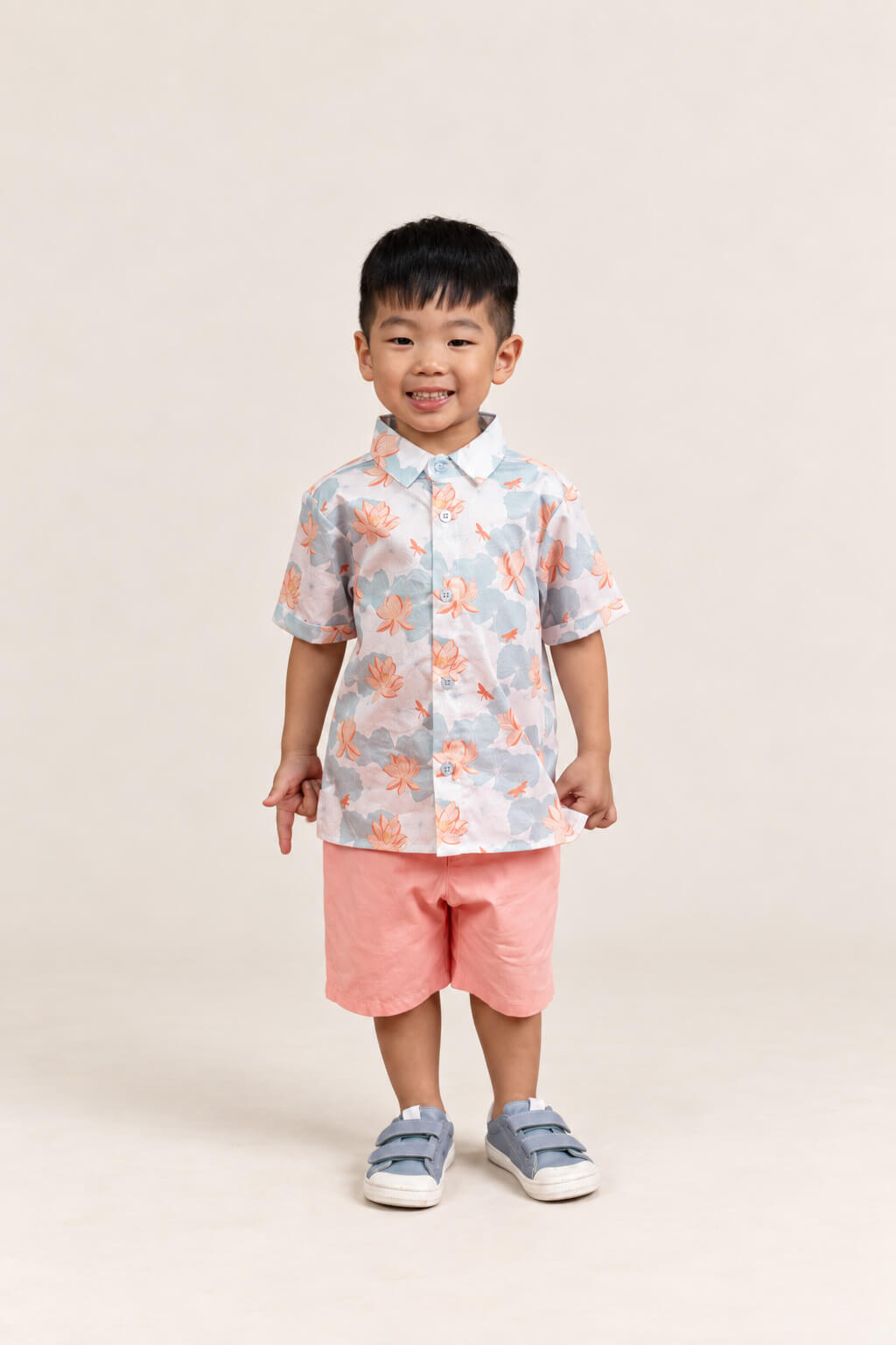 Little Man Shirt - Teal Lotus