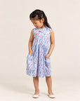 Jersey Luna Cheongsam - Blue Lucky Bamboo