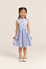 Jersey Luna Cheongsam - Blue Lucky Bamboo