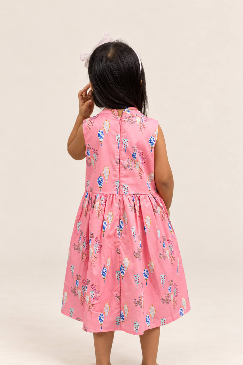 Luna Cheongsam - Pink Floral Lanterns
