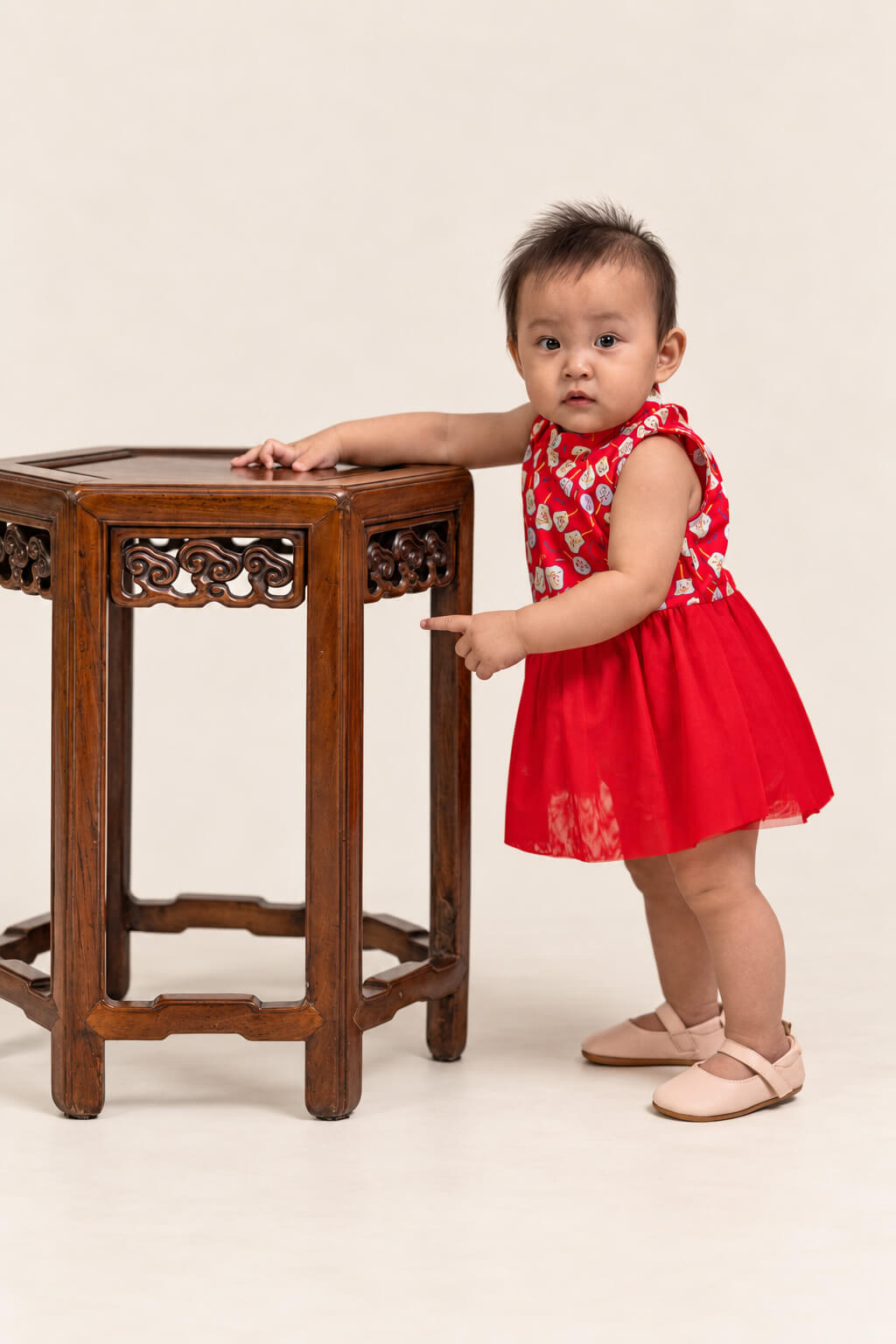 Luna Tulle Onesie - Red Fans