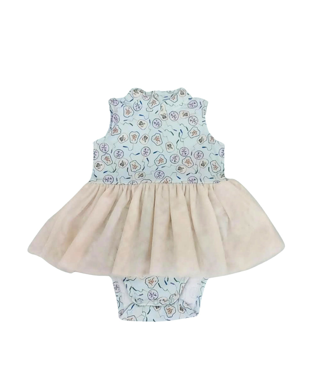 Jersey Luna Tulle Onesie - Blue Fans