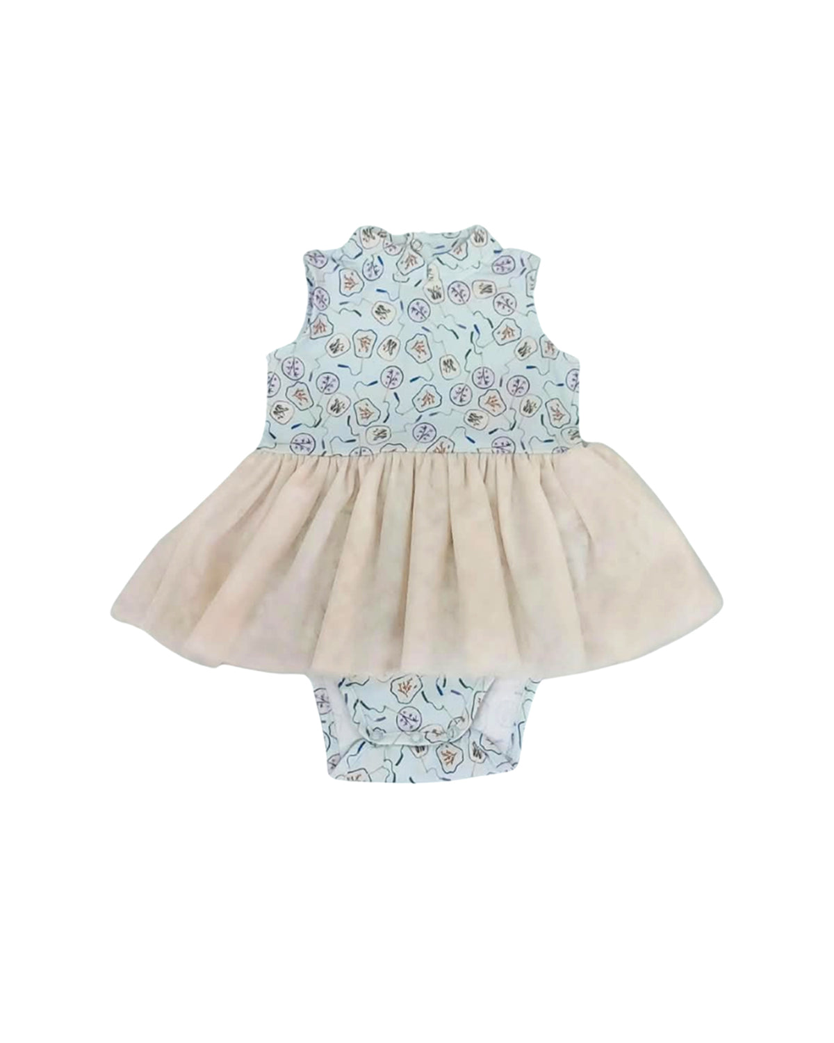 Jersey Luna Tulle Onesie - Blue Fans