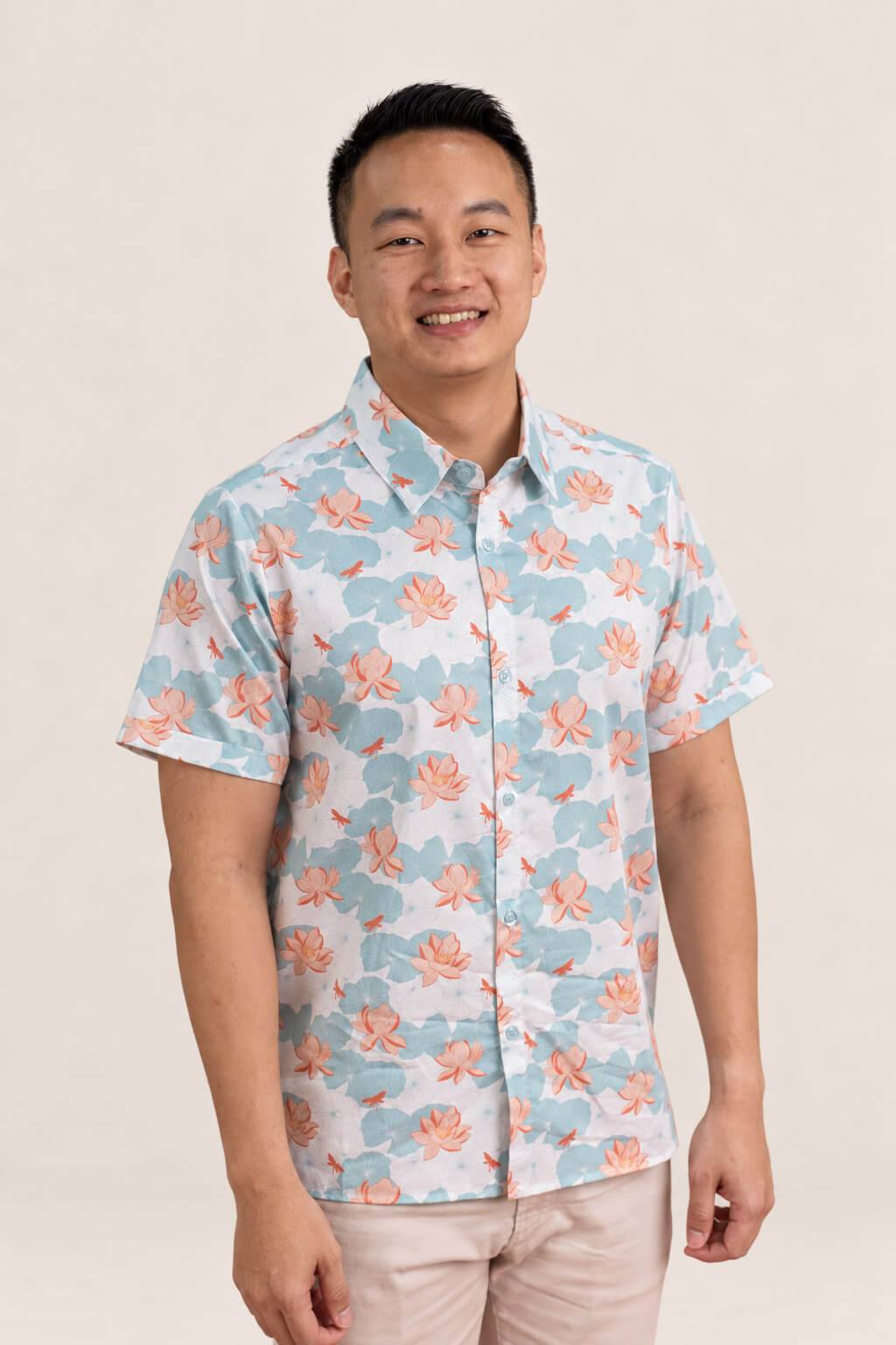 Men's Shirt - Teal Lotus
