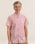 Men's Mandarin-collared Shirt - Mickey Fanfare