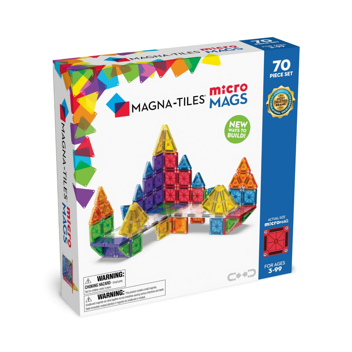 Magna-tiles microMAGS 70-Piece Deluxe Set | The Elly Store 