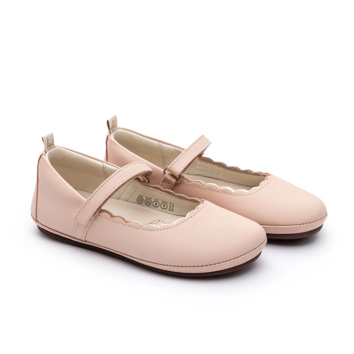 Pair of Tip Toey Joey Misty in Papaya Cream / Metallic Salmon, kids shoes