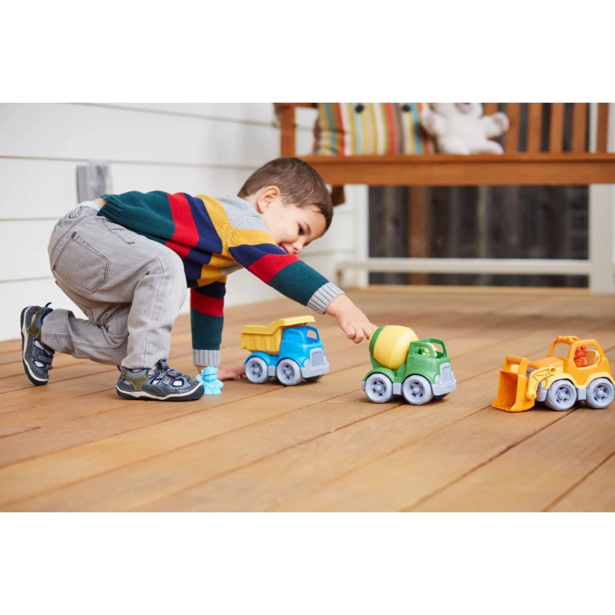 Green Toys Mixer Construction Truck - Green / Yellow