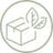 Eco-friendly packaging icon