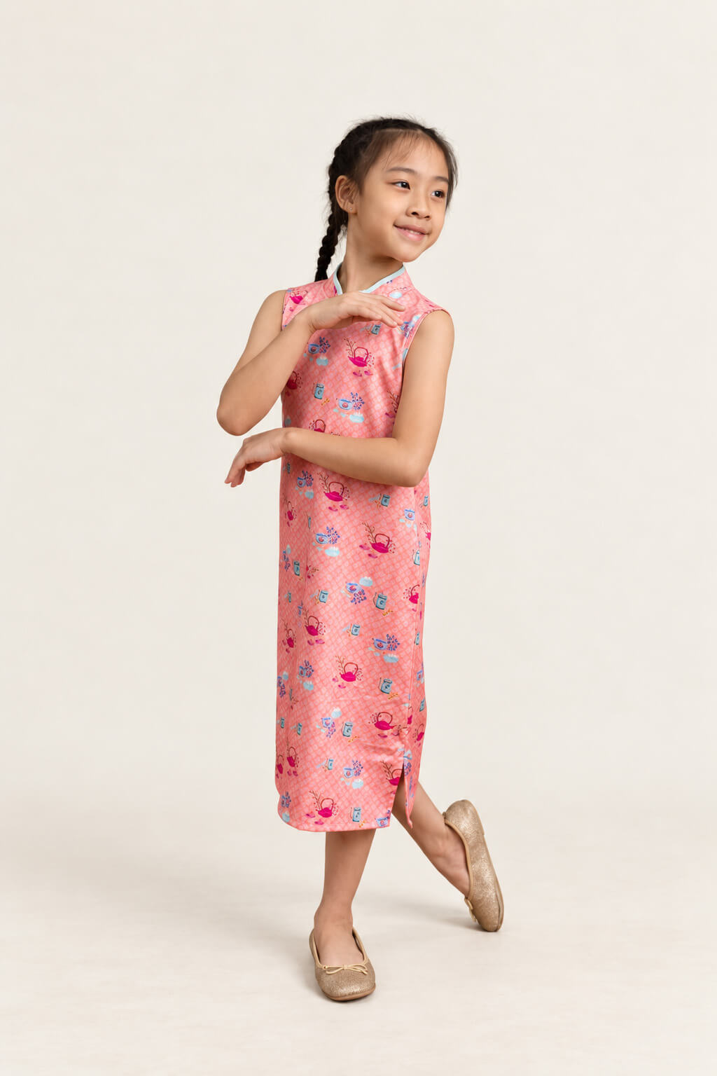 Peony Cheongsam - Pink Teapots