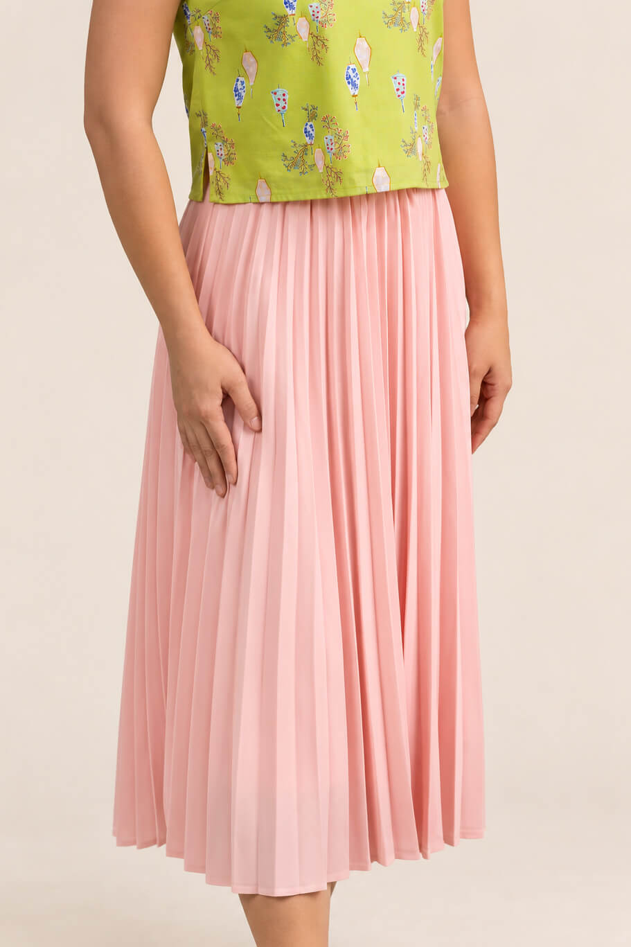 Ladies Pleated Skirt - Pink