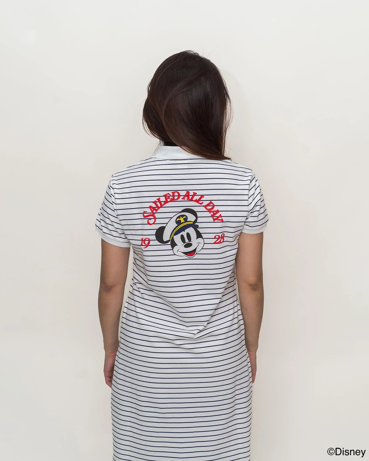back view of polo dress stripes sailor mickey 