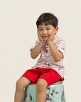 Mandarin-collared Polo Tee - Firecracker Mickey