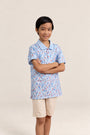 Polo Tee - Blue Lucky Bamboo