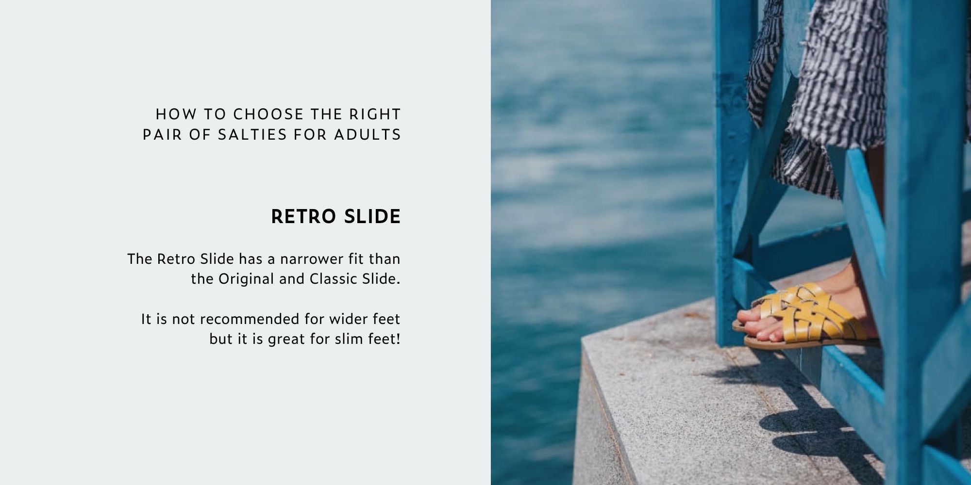 Saltwater Retro Slide guide for adults