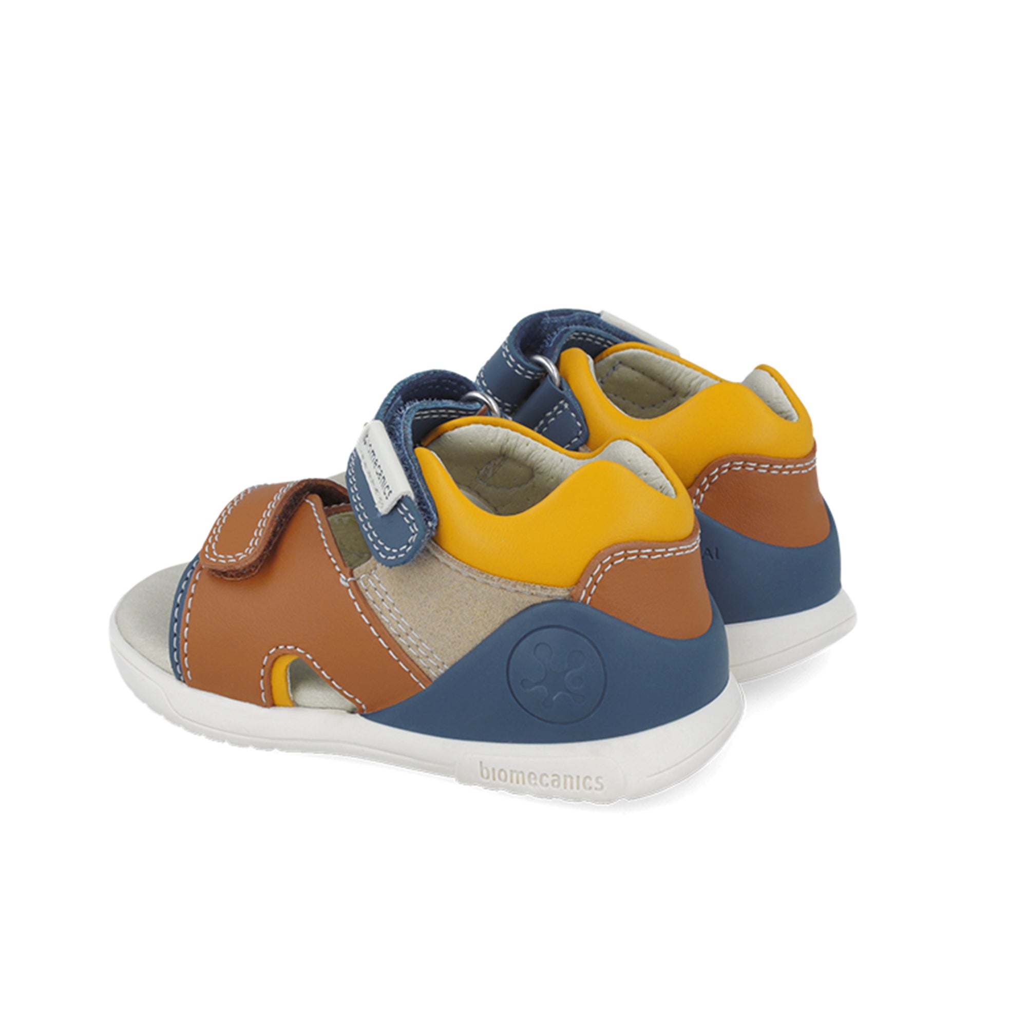 Biogateo Navy / Brown Open-Toed Sandals