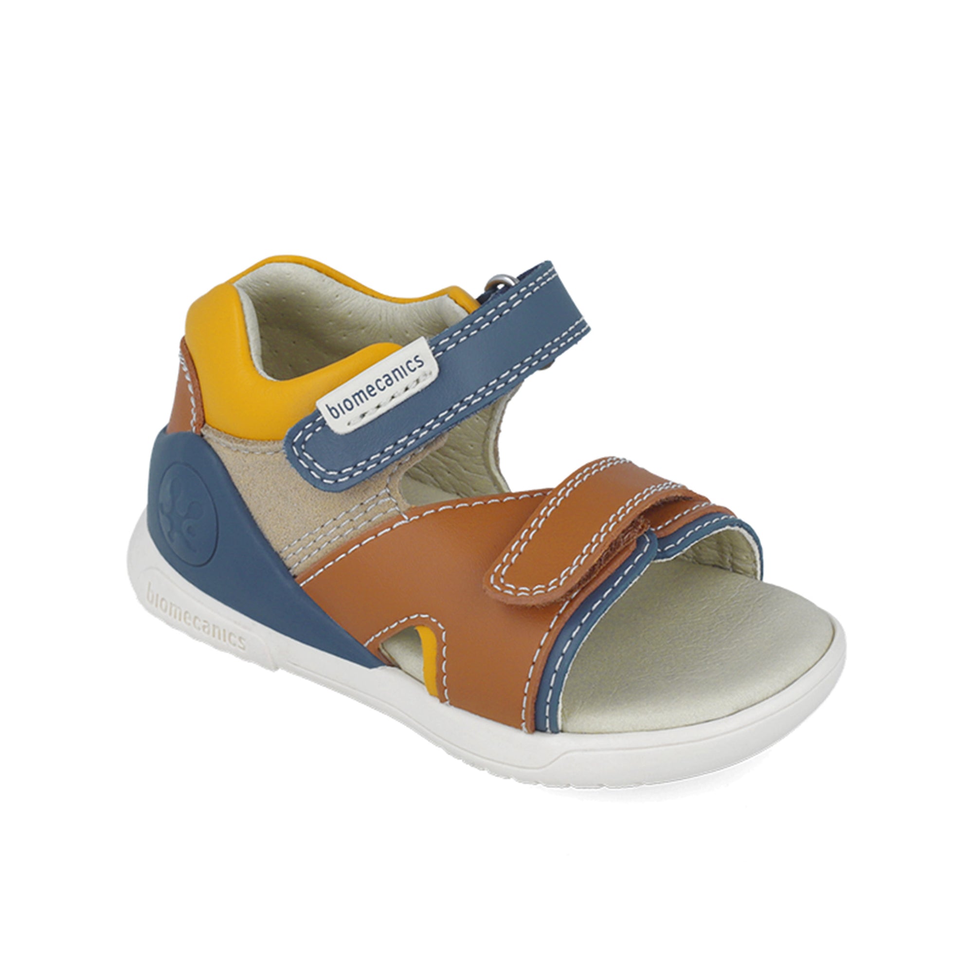 Biogateo Navy / Brown Open-Toed Sandals