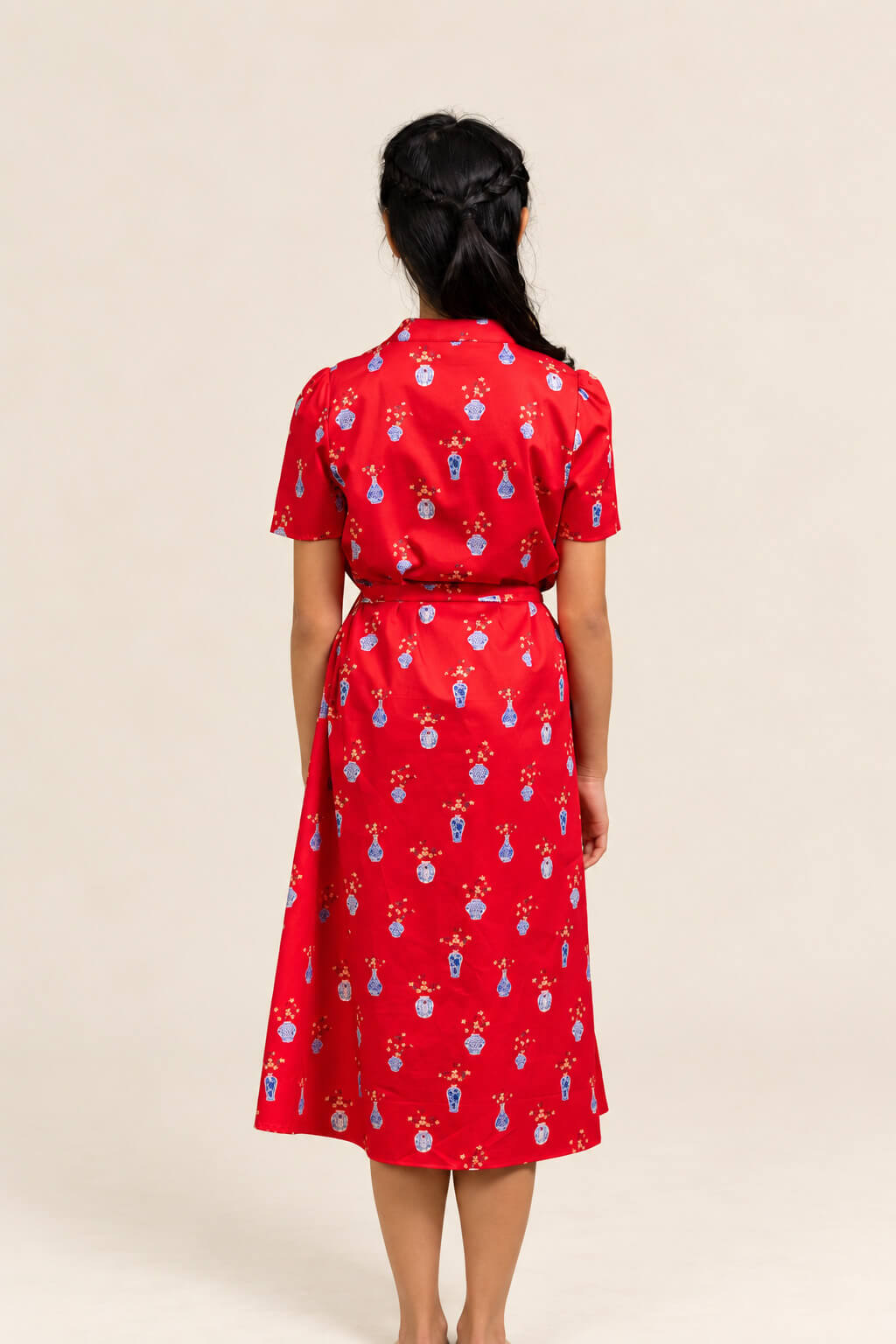 Sasha Dress - Red Vases