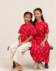 Sasha Dress - Red Vases