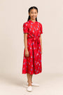 Sasha Dress - Red Vases